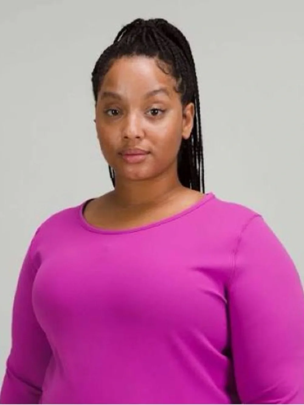 Lululemon Wunder Train Cropped Long Sleeve Vivid Plum